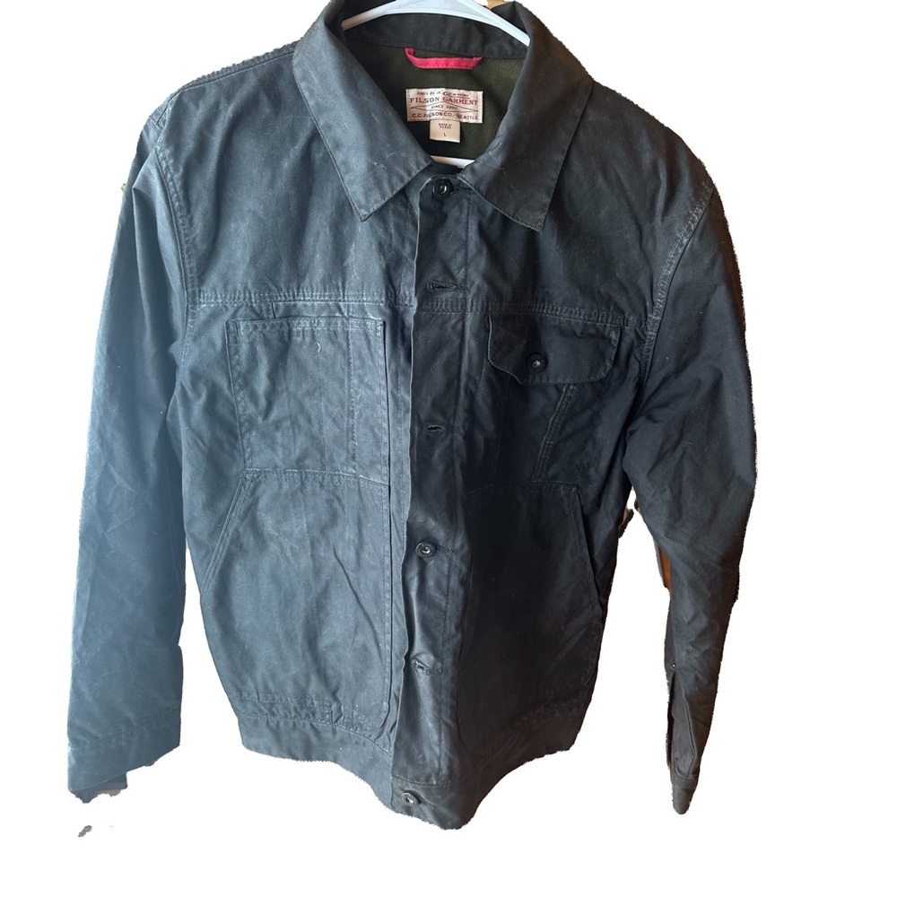 Men's Black Filson Tin-cloth Waxed